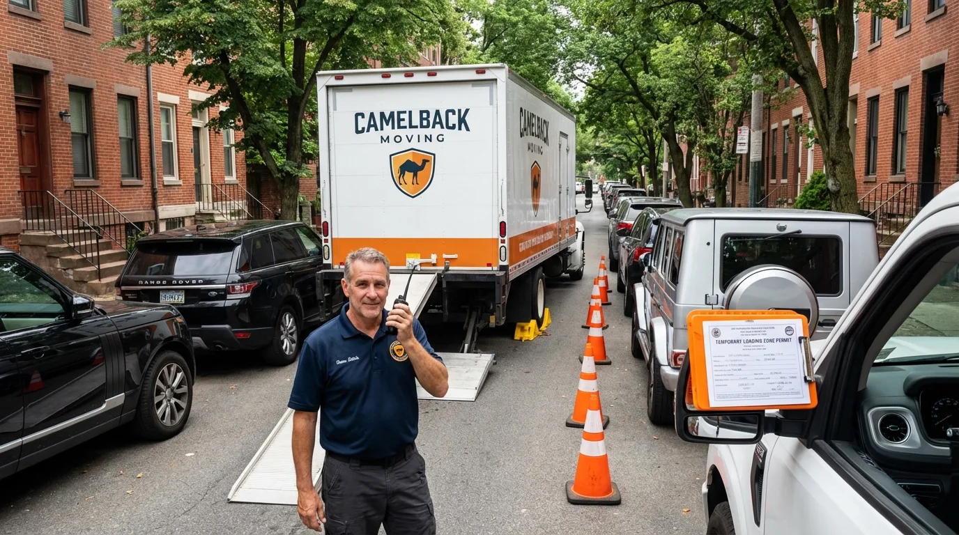 City street loading permit setup in High Bridge, NJ