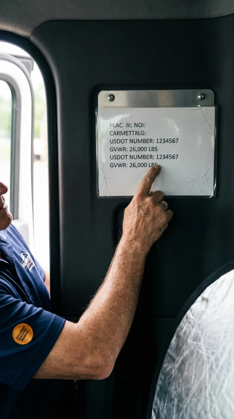 USDOT licensing placard verification in High Bridge